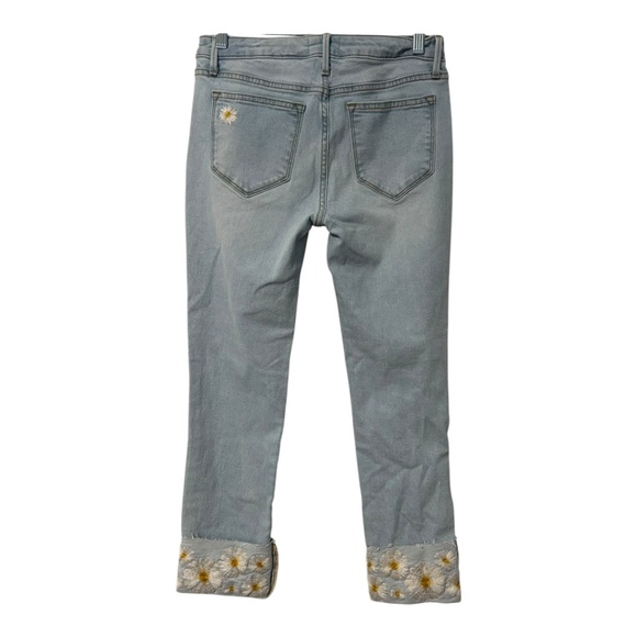 NWT Driftwood Jeans Women's Size 2 Daisy embroidered BOHO Chic Free People - Picture 3 of 4